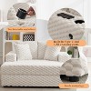 Upholstered Cozy Reading Chair with Throw Pillows and Armrests, Comfy Large Modern Sleeper Chair Couch Sofa Bed for Living Room, Bedroom - 4 of 4