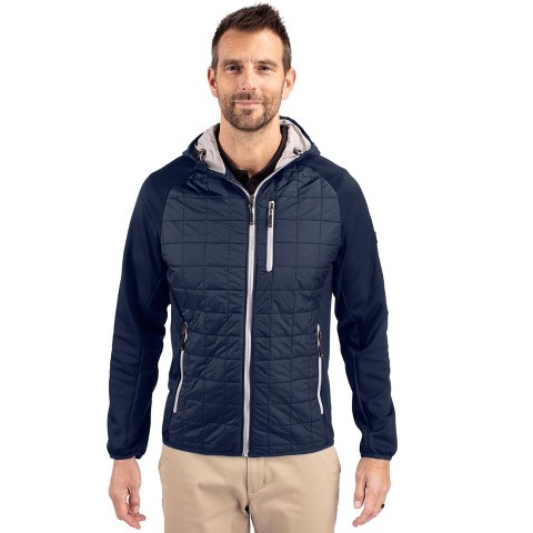 Cutter & Buck Rainier Primaloft Mens Eco Full Zip Hybrid Jacket - Dark Navy - XXL