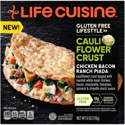 Life Cuisine Gluten Free Frozen Chicken Bacon Ranch Piada - 6oz