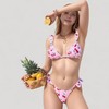 Anna-Kaci Women's Cherry Print Bikini Set with Triangle Top and Ruffle Strap Detail High Cut Bottom - 2 of 4