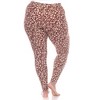 Plus Size Super Soft Leopard Printed Leggings - White Mark - 3 of 4