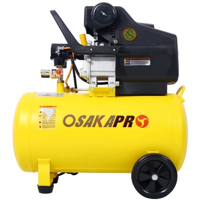 HANPURE 4.5HP Portable 13 Gallons Oil-Lubricated Air Compressor Tank Ultra Quiet Horizontal Tank Adjustable Pressure with Built-in Wheel