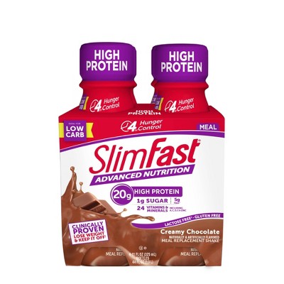 SlimFast Advanced Nutrition High Protein Meal Replacement Shakes - Creamy Chocolate - 11 fl oz/4pk