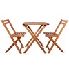 vidaXL 3 Piece Folding Bistro Set Solid Acacia Wood - 2 of 4