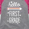 Girls' - Instant Message - Hello First Grade Shirt Tail Raglan Graphic T-shirt - 2 of 4