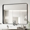 GlasFlength Decorative Wall Mirrors Rectangular Accent Mirror Wall Mirror Polished Mirror Decorative Mirror for Living Room, Black, 40"*30"*2" - 2 of 4