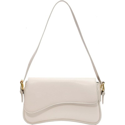 BEAFUP Shoulder Bag for Women Y2K Trendy Purse Vegan Leather Hobo Handbags Clutch Saddle Bag with 2 Removable Strap