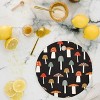 Little Arrow Design Co mushrooms on charcoal Cutting Board - Round - 2 of 3