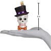 Old World Christmas Blown Glass Ornament for Christmas Tree, Top Hat Skeleton - 3 of 3