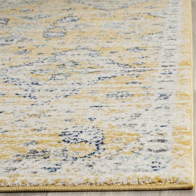 Gold and Ivory High Pile Rectangular Rug