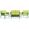 VYNXARIA 4-Piece Rope Patio Furniture Set,Outdoor Furniture with Tempered Glass Table, Patio Conversation (Fluorescent Yellow & Green) - 4 of 4