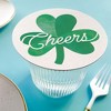 Big Dot of Happiness 25 Ct Shamrock St. Patrick’s Day Drink Coasters, 4-Inch Disposable Round Paper Coasters, Saint Paddy’s Day, Cheers Table Décor - 3 of 4