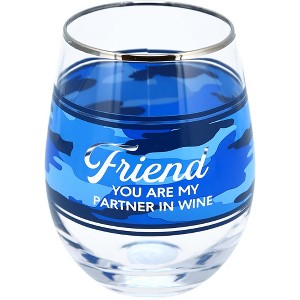 Pavilion Gift Company - Friend - 18 oz Stemless Wine Glass - Drinkware - 1 of 4