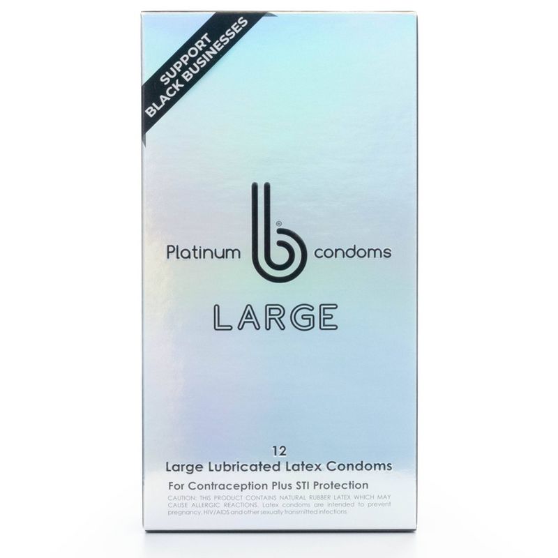 b condoms Platinum Condoms - L - 12ct, 1 of 6