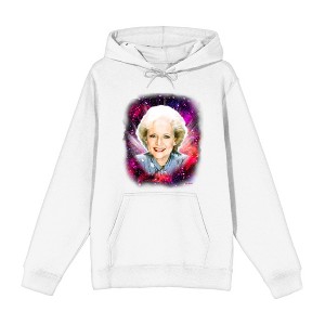 Golden Girls Rose Galaxy Headshot Long Sleeve Unisex Adult Hooded Sweatshirt - 1 of 2