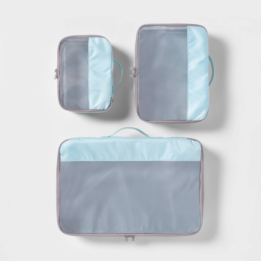 3pc Packing Cube Set Light Blue - Made By Design