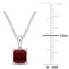EVERLY JEWELRY | Sterling Silver Pendant with Gemstone and Created Gemstone – Multiple Stone Options - 3 of 4