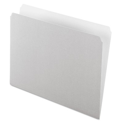 Pendaflex Colored File Folders Straight Cut Top Tab Letter Gray/Light Gray 100/Box 152GRA