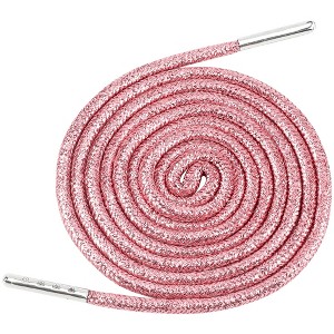 Elerevyo Halloween Round Metallic Glitter Shoelaces Colorful Shoe Laces for Athletic Sneakers Shoes Boot Strings 2 Pairs - 1 of 4