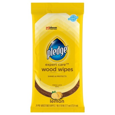 Pledge Multisurface Enhancing Wipes - Lemon - 24ct