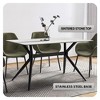 LeisureMod Elega Modern Dining Table Rectangular Tabletop and Durable Black Stainless Steel Base for Kitchen and Dining Room - 4 of 4