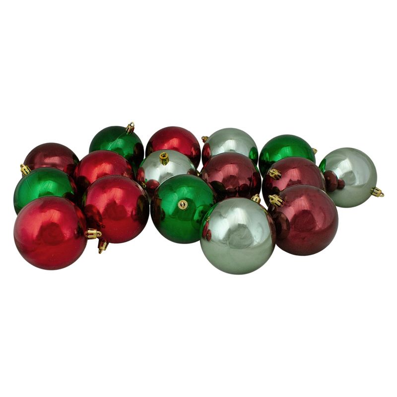 Northlight 32ct Shatterproof Christmas Ball Ornament Set 3.25" - Red/Green, 3 of 5