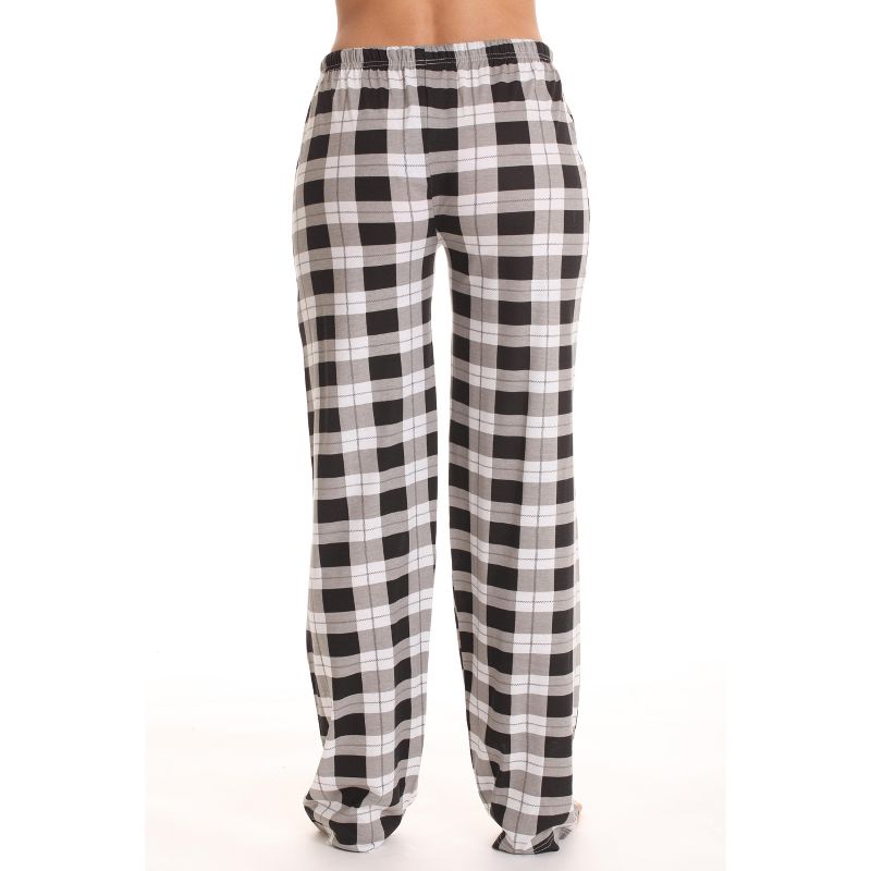 Just Love Womens Plaid Knit Jersey Pajama Pants - 100% Cotton PJs, 3 of 4