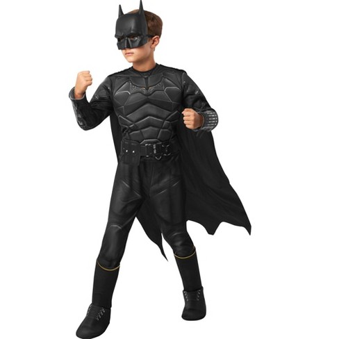 Costume Batman Bambino 7-8 Anni con Muscoli 128 cm con Copricapo e Mantello  Deluxe Taglia L Originale DC 702362 Rubie's