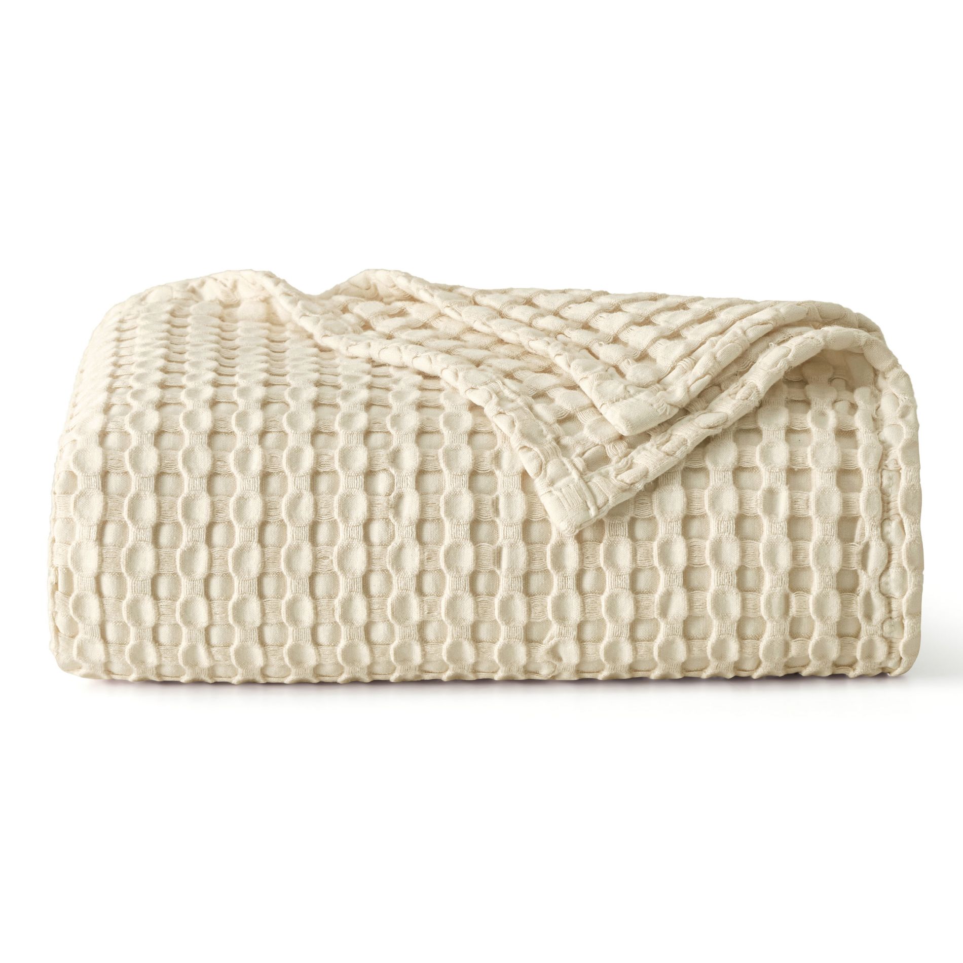 Bedsure Cooling Cotton Waffle Blanket-Lightweight Breathable Blanket of Rayon Derived from Bamboo
