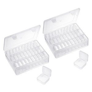Unique Bargains PP Bead Craft Jewelry Storage Organizing Boxes with Hinged Lid 8.9" x 7" - 1 of 4