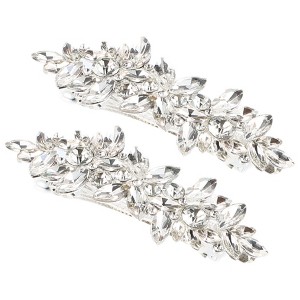 Unique Bargains Women's Rhinestone Hair Barrettes 2 Pcs - 1 of 4