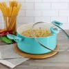 Martha Stewart Everyday Rexford 5 Quart Ceramic Nonstick Aluminum Dutch Oven in Teal - 4 of 4