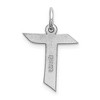 Black Bow Jewelry Sterling Silver Karlie Collection Artisan Block Initial Charm Letter T - 3 of 4