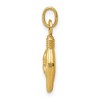 Black Bow Jewelry 14k Yellow Gold Hollow 3D Italian Hand Sign Charm or Pendant, 5 x 22mm - 2 of 4