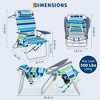 330lbs Capacity Folding Beach Chair with Headrest Lightweight Portable Foldable Recliner with Adjustable Backrest - 4 of 4