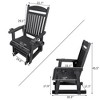 Fortune Candy 1-Person Poly Lumber Patio Glider, with Cup Holders, High Backrest and Deep Contoured Seat, HIPS Material - 3 of 4