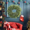 Large Cedar Wreath 26inch with Red Berry Winter Door Wreath for Front Door Window Fireplace Indoor Outdoor Xmas Decor - 4 of 4