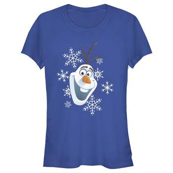 Juniors Womens Frozen Olaf Smile T-Shirt