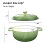 Karl Home 5 qt. Enameled Cast Iron Round Dutch Oven in Red with Lid - 2 of 4