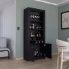 Gulches 74-Inch Tall Modern Bar Cabinet with Wine Rack & Stemware Holder - 2 of 4