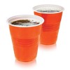 True Orange Party Cups, Disposable Cups, Drink Cups for Cocktails and Beer, 16 Ounce Capacity, Plastic, Orange, Set of 50 - 2 of 3