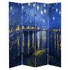 Oriental Furniture Van Gogh Fine Art Double Sided Room Divider Starry Night and Irises: Canvas Partition, No Assembly Required - 3 of 3