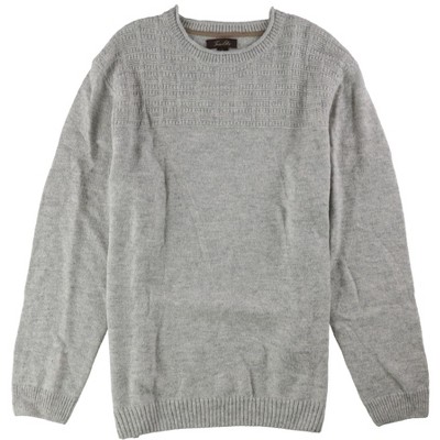 Tasso Elba Mens Duel-Textured Knit Pullover Sweater