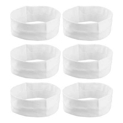Unique Bargains Cotton Sweatbands Stretchy Moisture Wicking Headband for Sports 6 PCS