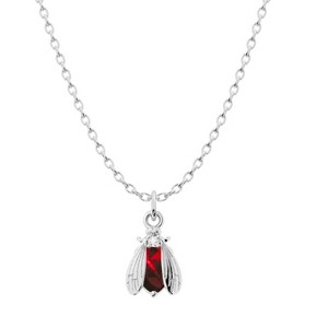 Bow to the Bee Birthstone Bee Necklace – 7mm Charm – 14k Gold or Sterling Silver – Personalized Gift – 1pc - 1 of 4