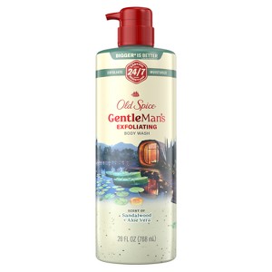 Old Spice Gentle Man's Blend Exfoliating Bodywash Pump - Sandalwood & Aloe Vera - 26 fl oz - 1 of 4