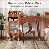 KTMBDW Modern Makeup Vanity Desk with 2 Drawers and Cabinet & Charging Port, Dressing Table Set with Stool for Bedroom, Dressing Room - 4 of 4