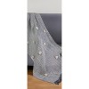 HomeRoots 50" X 60" Gray Woven Cotton Houndstooth Throw Blanket with Pom Poms - 2 of 4