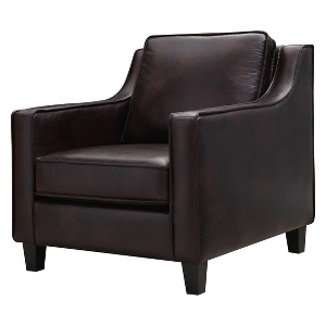 Erik Leatherette Upholstered Accent Chair Basic Brown - miBasics