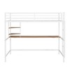 PAGED Simple Metal Loft Bed Bunk Bed with Desk, Twin Size Bed Frame with Shelves, Ladder and Guardrail for Kids, Teens, Adults - 4 of 4